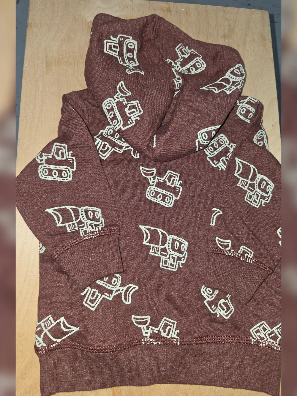 Carter's Brown Robot Print Hoodie & Jogger Set